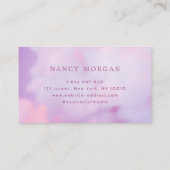 Pilates Paarse holografisch Visitekaartje (Achterkant)