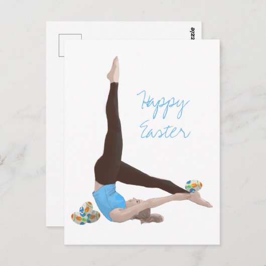 Pilates Pasen Briefkaart (Voorkant / Achterkant)