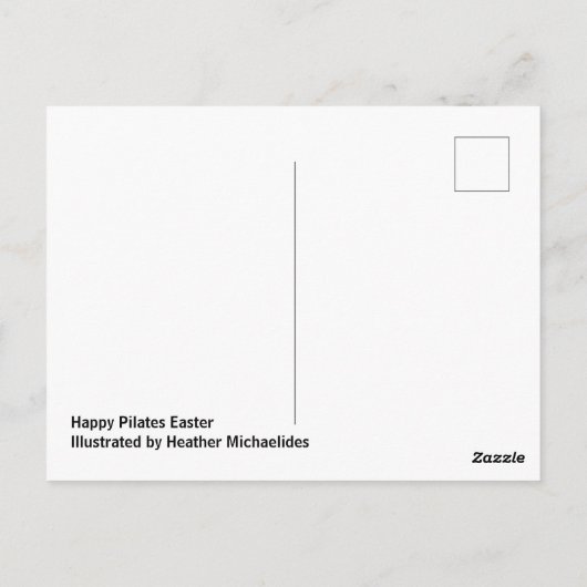 Pilates Pasen Briefkaart (Achterkant)