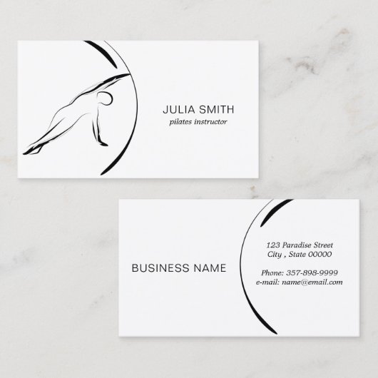 Pilates Pilates Pilates Abstract Pilates Visitekaartje (Voorkant / Achterkant)