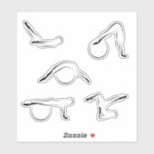 Pilates plakboek kantoorartikelen stickers (Vel)
