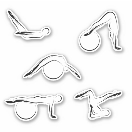 Pilates plakboek kantoorartikelen stickers (Voorkant)
