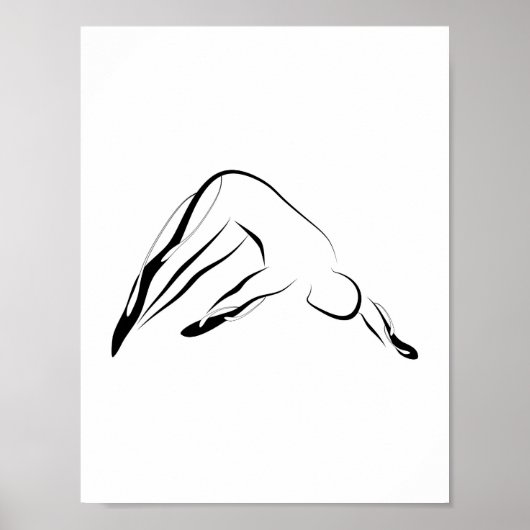 Pilates Pose Abstracte Pilates Pose Poster (Voorkant)