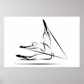 Pilates Pose Rowing op de Reformer Poster (Voorkant)
