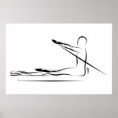 Pilates Pose Rowing op de Reformer Poster (Voorkant)