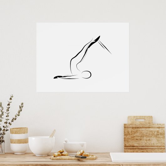 Pilates Pose Short Spine op Reformer Poster (Keuken)