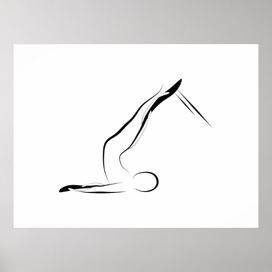Pilates Pose Short Spine op Reformer Poster (Voorkant)
