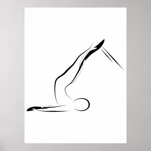 Pilates Pose Short Spine op Reformer Poster (Voorkant)