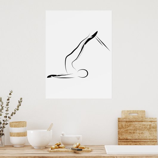 Pilates Pose Short Spine op Reformer Poster (Keuken)