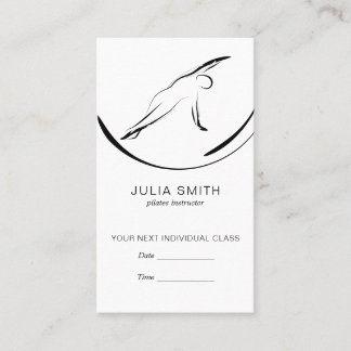 Pilates Pose Side Bend Afsprakenkaartje