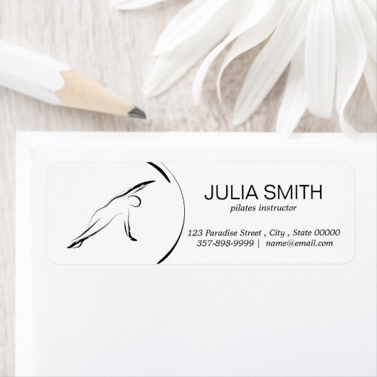 Pilates Pose Side Bend Flyer Etiket (Insitu)