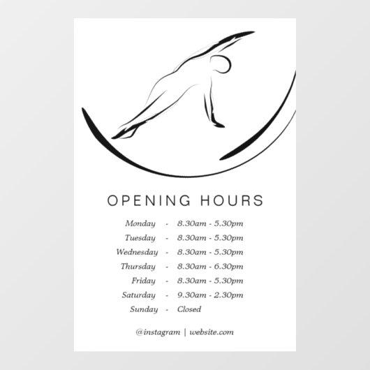 Pilates Pose Side Bend Raamsticker (Vel)