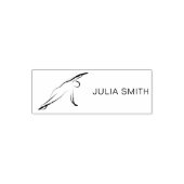 Pilates Pose Side Bend Zelfinktende Stempel (Design)