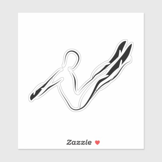 Pilates-pose sticker (Vel)