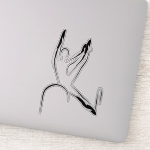 Pilates pose sticker