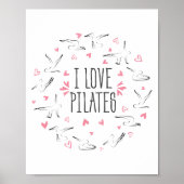 Pilates Poses in de vorm van een cirkel Poster (Voorkant)