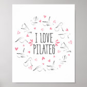 Pilates Poses in de vorm van een cirkel Poster (Voorkant)