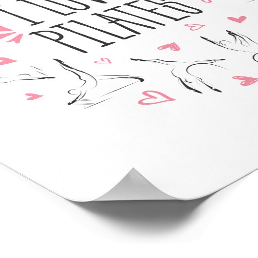 Pilates Poses in de vorm van een cirkel Poster (Hoek)