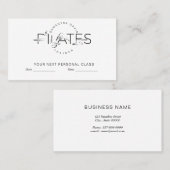 Pilates Poses in Pilates Word Afsprakenkaartje (Voorkant / Achterkant)