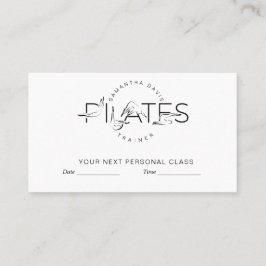 Pilates Poses in Pilates Word Afsprakenkaartje