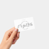 Pilates Poses in Pilates Word Badge (Handheld)