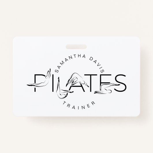 Pilates Poses in Pilates Word Badge (Voorkant)