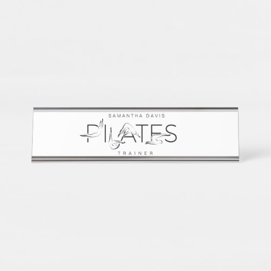 Pilates Poses in Pilates Word Bureau Naambordje (Voorkant)