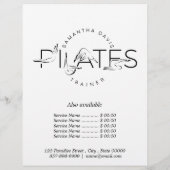 Pilates Poses in Pilates Word Flyer (Achterkant)