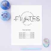 Pilates Poses in Pilates Word Flyer (Enkel)