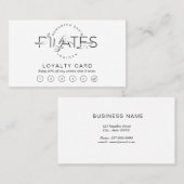 Pilates Poses in Pilates Word Klantenkaartje (Voorkant / Achterkant)