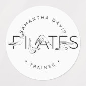 Pilates Poses in Pilates Word Labels (Design 1)