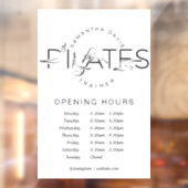 Pilates Poses in Pilates Word Raamsticker (Vel 2)