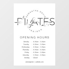 Pilates Poses in Pilates Word Raamsticker