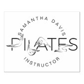 Pilates Poses in Pilates Word Rubberstempel (Afrduk)