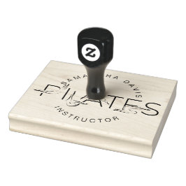 Pilates Poses in Pilates Word Rubberstempel