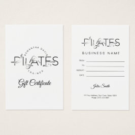 Pilates Poses in Pilates Word Visitekaartje