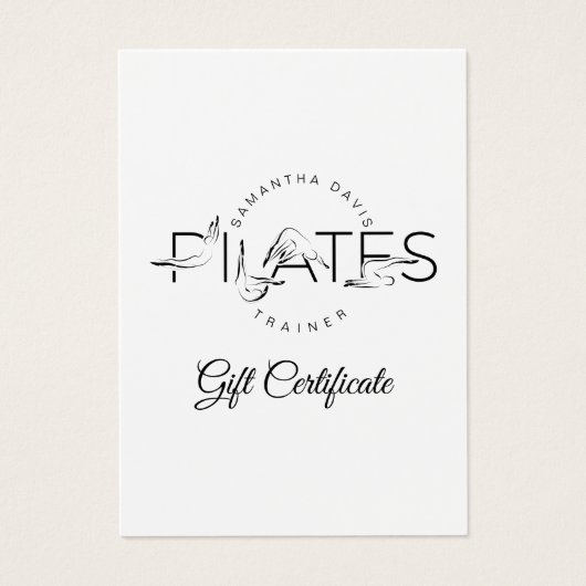 Pilates Poses in Pilates Word Visitekaartje (Voorkant)