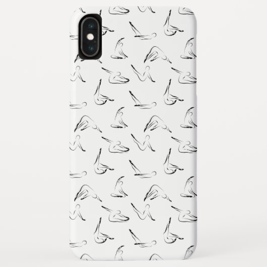 Pilates poses patroon Case-Mate iPhone case (Achterkant)