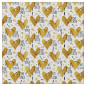 Pilates Poses Seamless Pattern in gouden kleur Stof (Close Up)