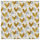 Pilates Poses Seamless Pattern in gouden kleur Stof (Close Up)