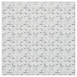 Pilates Poses Seamless Pattern in zwarte kleur Stof