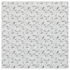Pilates Poses Seamless Pattern in zwarte kleur Stof