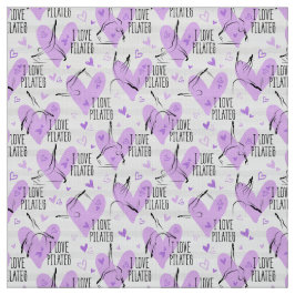 Pilates Poses Seamless Pattern paarse color Stof
