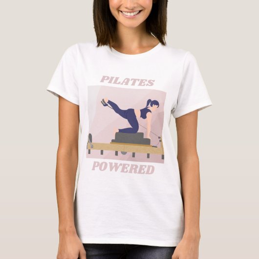 Pilates Powered Fitness Lover Gift T-shirt (Voorkant)