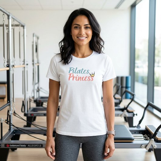 Pilates Princess Moderne Yoga Meditatie Tshirt