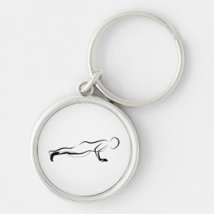 Pilates Push Up Pose - Mat Sleutelhanger