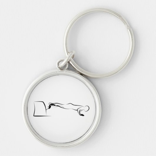 Pilates Push Ups - Wunda Stoel Sleutelhanger (Voorkant)