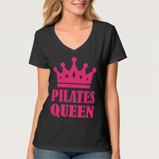 Pilates Queen Crown Ingepast T-shirt (Voorkant)
