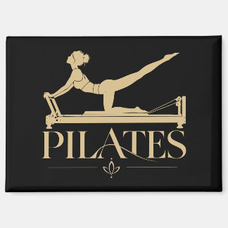 Pilates Reformer Beige en Zwart Magneet