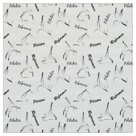 Pilates, Reformer belettering en pilates poses Stof